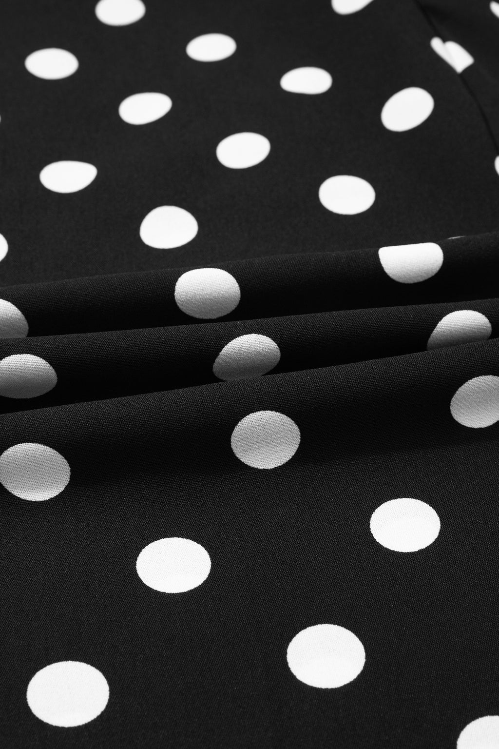 White Polka Dot Print Patched Pocket Mid-rise Straight Leg Pants