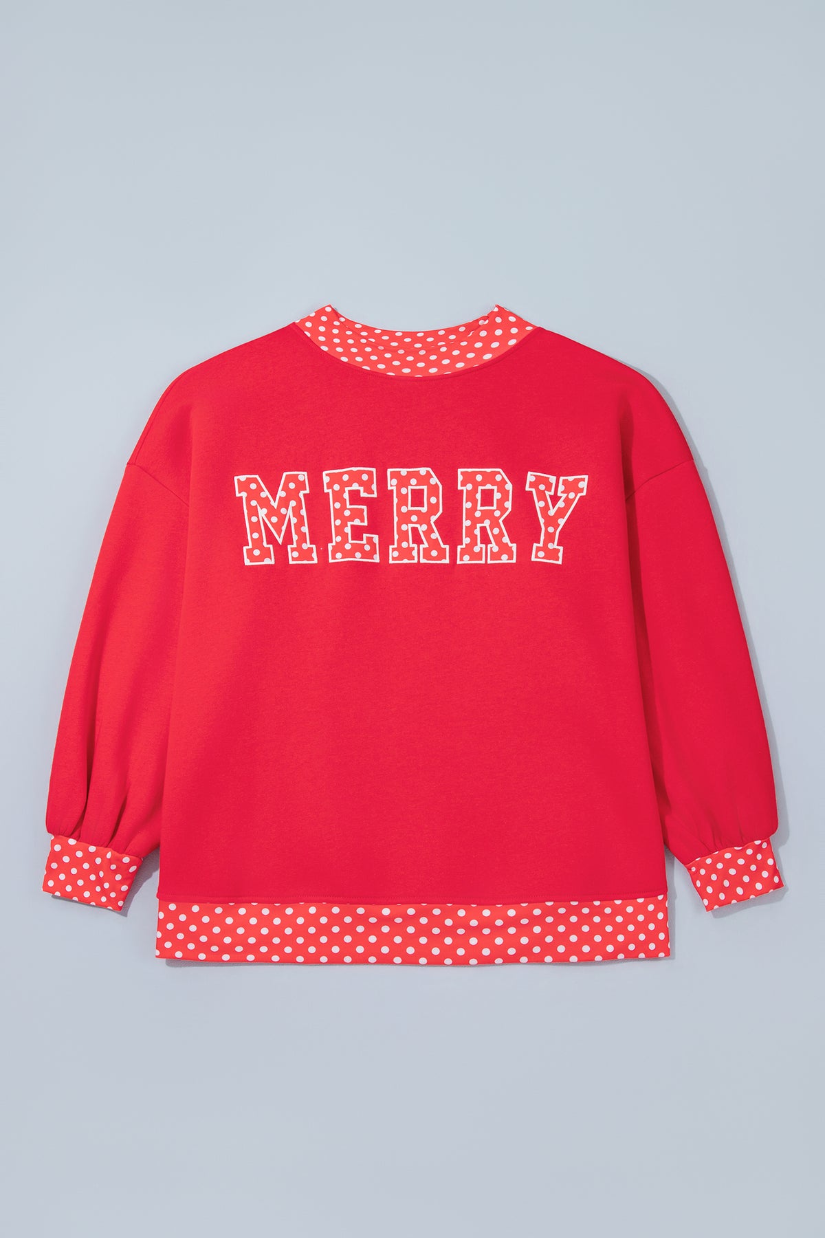 Grapefruit Orange Casual Polka Dot Patchwork Letter Graphic Plus Size Sweatshirt